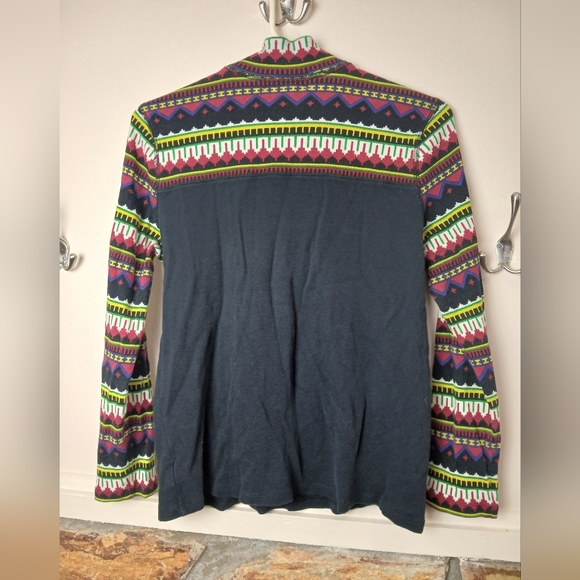 Lauren Active Ralph Lauren Black Thermal Aztex ¼ Zip Top Size 1X - Picture 5 of 5